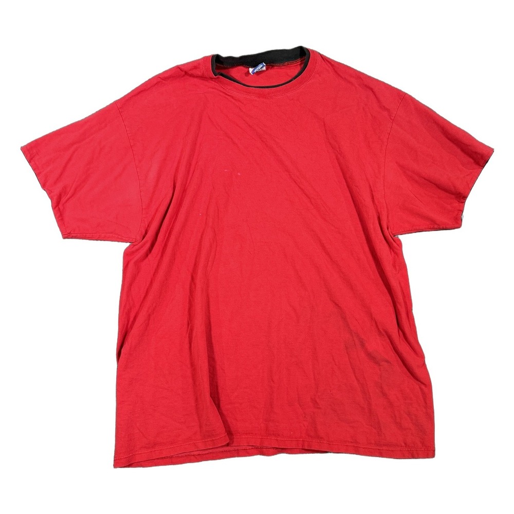 Vintage BIKE Ringer T-Shirt Mens XL Red Black Crew Neck Short Sleeve Made in USA